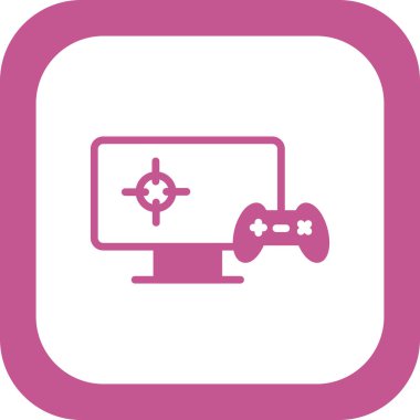 Video oyunu simgesi, vektör illüstrasyonu oynanıyor