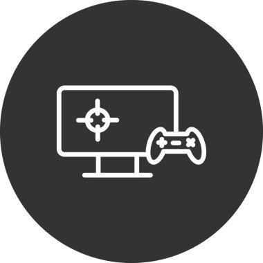 Video oyunu simgesi, vektör illüstrasyonu oynanıyor