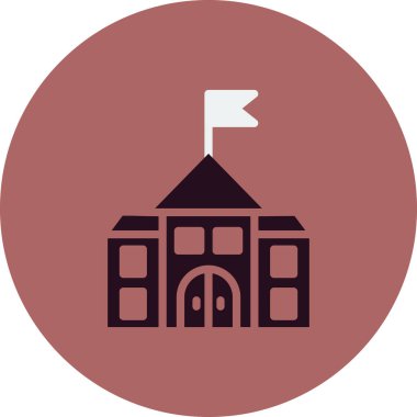 Okul simgesi, vektör illüstrasyonu