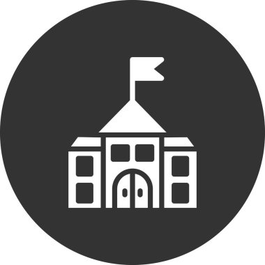 Okul simgesi, vektör illüstrasyonu