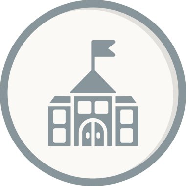 Okul simgesi, vektör illüstrasyonu