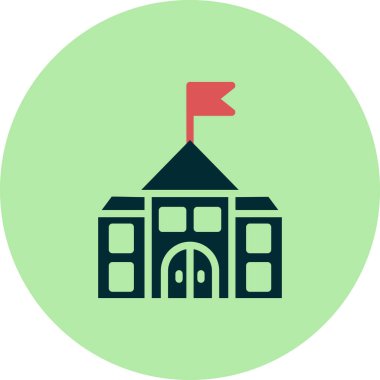 Okul simgesi, vektör illüstrasyonu