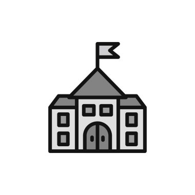 Okul simgesi, vektör illüstrasyonu