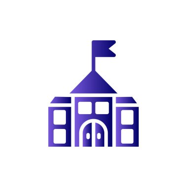 Okul simgesi, vektör illüstrasyonu