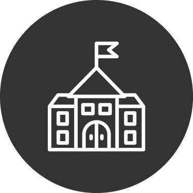 Okul simgesi, vektör illüstrasyonu