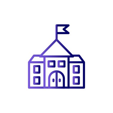 Okul simgesi, vektör illüstrasyonu