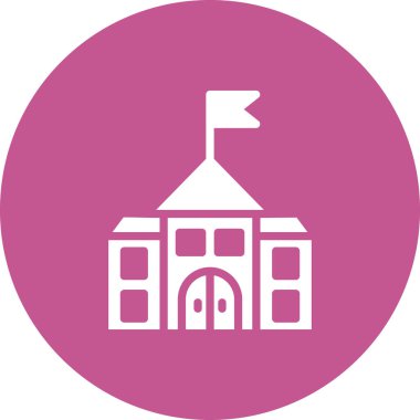 Okul simgesi, vektör illüstrasyonu