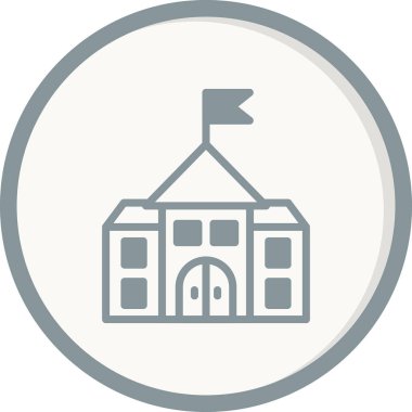 Okul simgesi, vektör illüstrasyonu