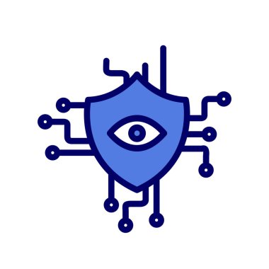 Güvenlik İzleme simgesinin vektör çizimi