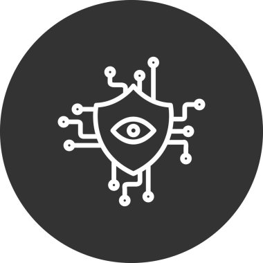 Güvenlik İzleme simgesinin vektör çizimi