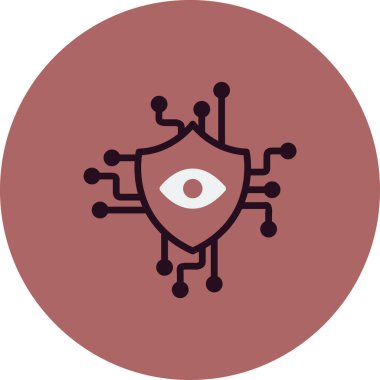 Güvenlik İzleme simgesinin vektör çizimi