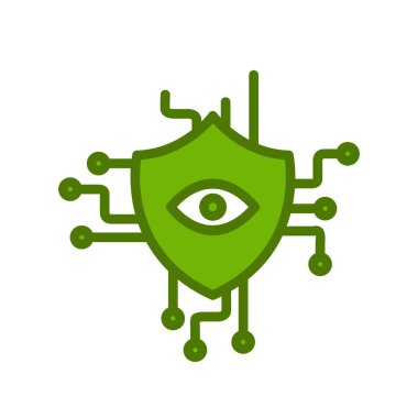 Güvenlik İzleme simgesinin vektör çizimi