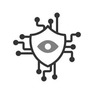 Güvenlik İzleme simgesinin vektör çizimi