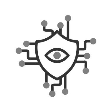 Güvenlik İzleme simgesinin vektör çizimi