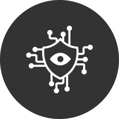 Güvenlik İzleme simgesinin vektör çizimi