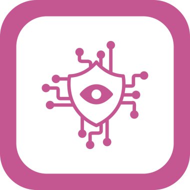 Güvenlik İzleme simgesinin vektör çizimi