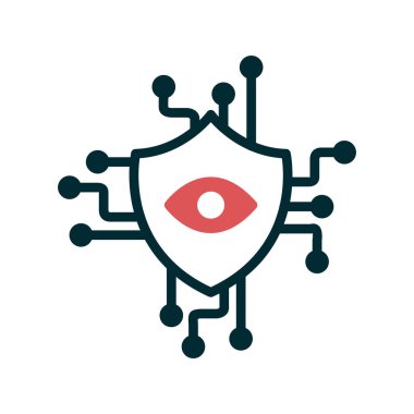 Güvenlik İzleme simgesinin vektör çizimi