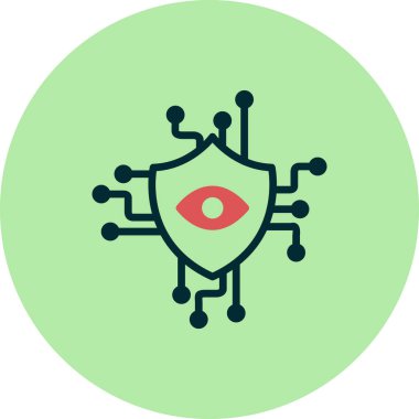 Güvenlik İzleme simgesinin vektör çizimi