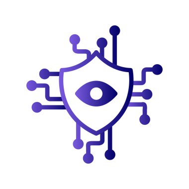 Güvenlik İzleme simgesinin vektör çizimi