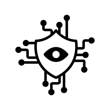 Güvenlik İzleme simgesinin vektör çizimi
