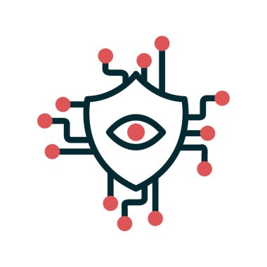 Güvenlik İzleme simgesinin vektör çizimi