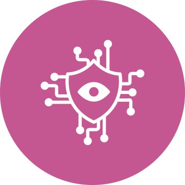 Güvenlik İzleme simgesinin vektör çizimi