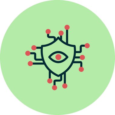 Güvenlik İzleme simgesinin vektör çizimi