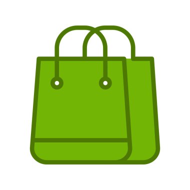 Alışveriş torbaları simge vektör çizim