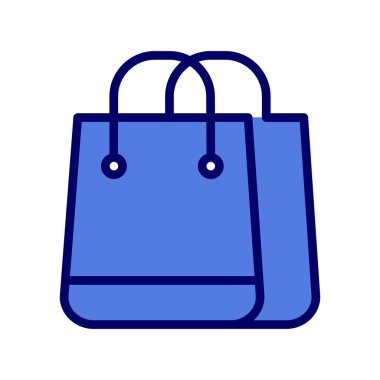 Alışveriş poşeti ikon vektör illüstrasyonu