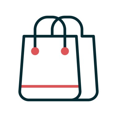 Alışveriş poşeti ikon vektör illüstrasyonu