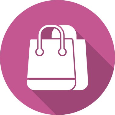 Alışveriş poşeti ikon vektör illüstrasyonu