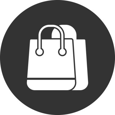 Alışveriş poşeti ikon vektör illüstrasyonu