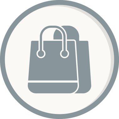 Alışveriş poşeti ikon vektör illüstrasyonu