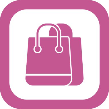 Alışveriş poşeti ikon vektör illüstrasyonu