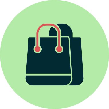 Alışveriş poşeti ikon vektör illüstrasyonu