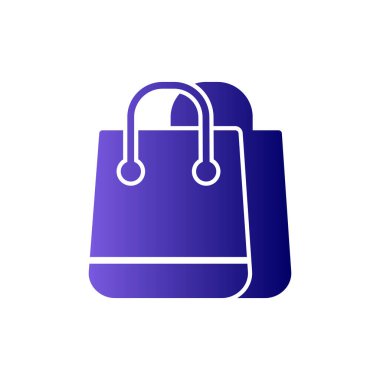 Alışveriş poşeti ikon vektör illüstrasyonu