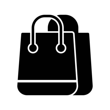 Alışveriş poşeti ikon vektör illüstrasyonu