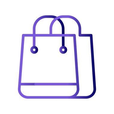 Alışveriş poşeti ikon vektör illüstrasyonu
