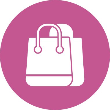 Alışveriş poşeti ikon vektör illüstrasyonu