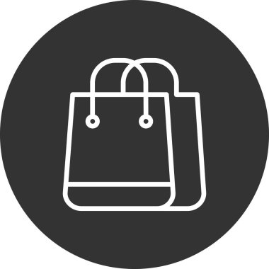 Alışveriş poşeti ikon vektör illüstrasyonu