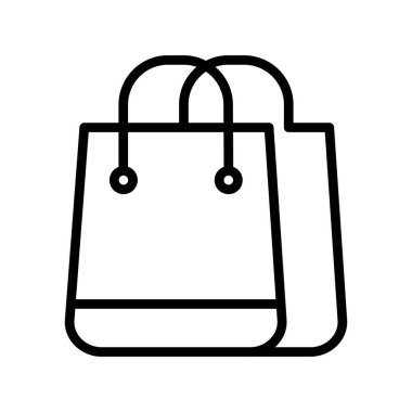 Alışveriş poşeti ikon vektör illüstrasyonu