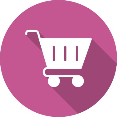 Alışveriş arabası simgesi, vektör illüstrasyonu