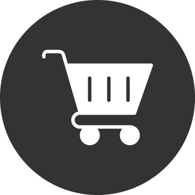 Alışveriş arabası simgesi, vektör illüstrasyonu