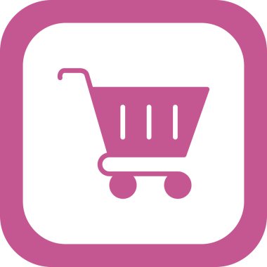 Alışveriş arabası simgesi, vektör illüstrasyonu