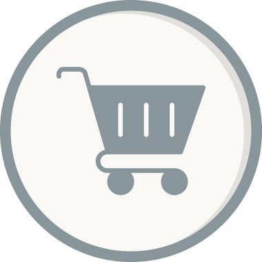 Alışveriş arabası simgesi, vektör illüstrasyonu