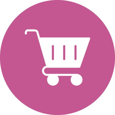 Alışveriş arabası simgesi, vektör illüstrasyonu