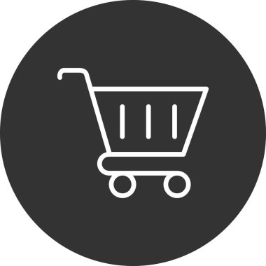Alışveriş arabası simgesi, vektör illüstrasyonu