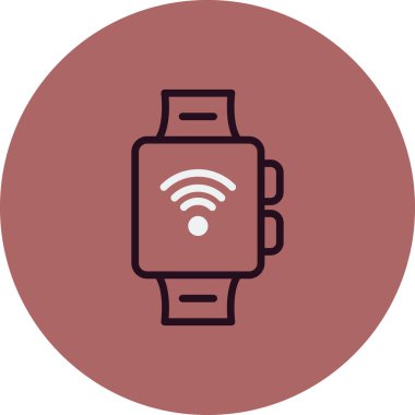 smartwatch simgesi, vektör illüstrasyonu