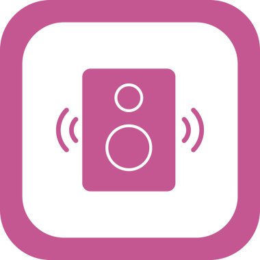 Hoparlör simgesi, vektör illüstrasyonu