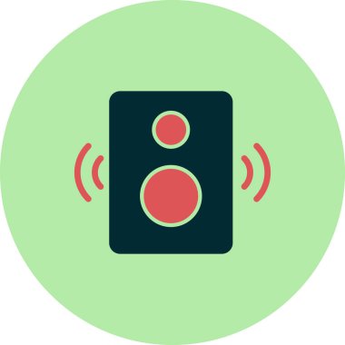 Hoparlör simgesi, vektör illüstrasyonu